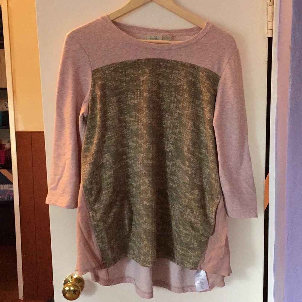 3/4 Sleeve crewneck with pockets